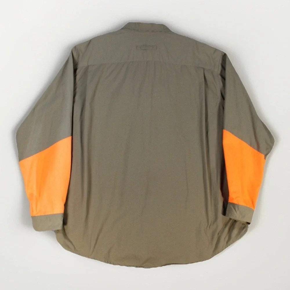 VTG‎ LL Bean Hunting Shirt XXL Made in Canada Beige Long Sleeve High Visibility